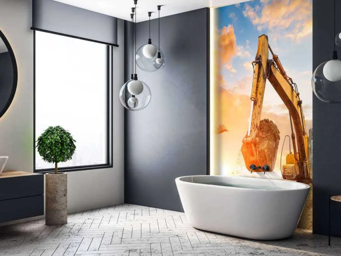graafmachines_bij_zonsond_5.webp Fashion Graafmachines bij zonsondergang fotobehang Tienerkamer | Kinderkamer