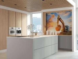 Fashion Graafmachines bij zonsondergang fotobehang Tienerkamer | Kinderkamer
