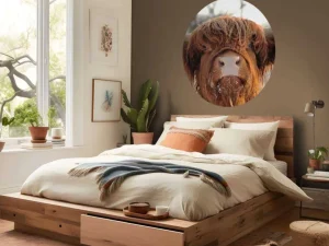 Online Grappige Portretfoto van Hooglander fotobehang Dieren