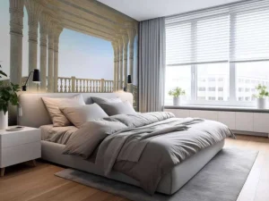 New Grieks balkon in 3D fotobehang 3d