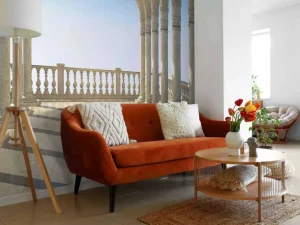 New Grieks balkon in 3D fotobehang 3d