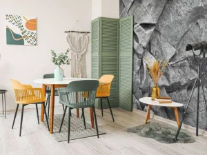 New Grijs onbewerkt steen fotobehang Woonkamer | Oppervlakten