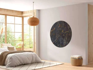 Outlet Grijze rots met goud fotobehang Oppervlakten