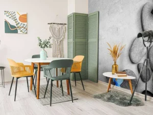 Clearance Grijze stenen met een blauwe vlinder en bloemen fotobehang Oppervlakten | Bloemen