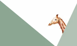 Discount Groene driehoeken met giraffe Kinderkamer | Dieren