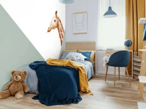 Discount Groene driehoeken met giraffe Kinderkamer | Dieren