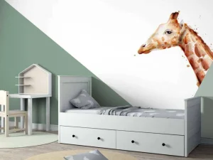 Discount Groene driehoeken met giraffe Kinderkamer | Dieren