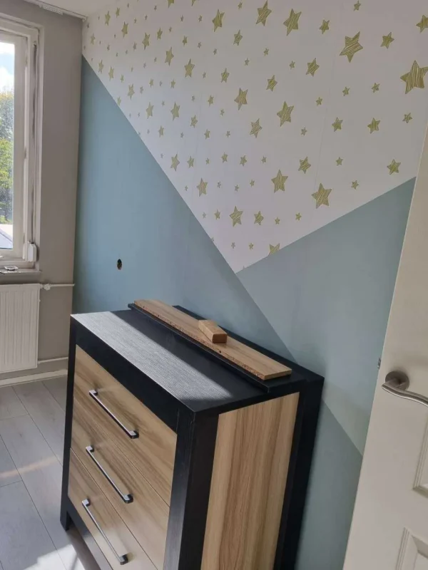 Clearance Groene driehoeken met sterren Kinderkamer