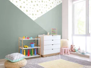 Clearance Groene driehoeken met sterren Kinderkamer