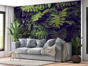 Discount Groene Monstera Bladeren fotobehang Bloemen
