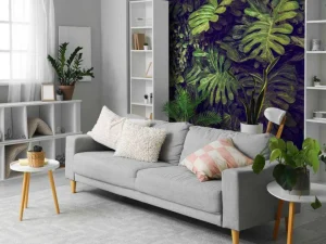 Discount Groene Monstera Bladeren fotobehang Bloemen