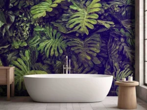 Discount Groene Monstera Bladeren fotobehang Bloemen