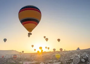 Outlet Groep luchtballonnen in Turkije fotobehang Transport
