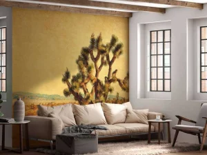 Best Grote cactus in een woestijnlandschap fotobehang Bloemen