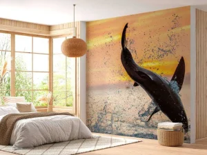 Outlet Grote witte haai aan het aanvallen fotobehang Dieren