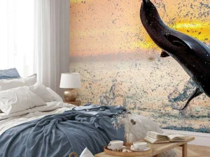 Outlet Grote witte haai aan het aanvallen fotobehang Dieren