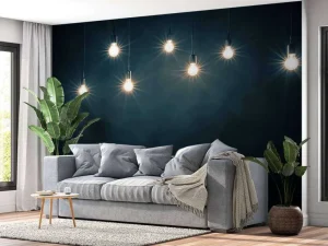 Best Hanglampen in een donkere ruimte fotobehang Gang | Computerkamer