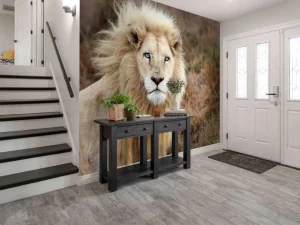 Online Harige Leeuw in de natuur fotobehang Dieren