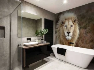 Online Harige Leeuw in de natuur fotobehang Dieren