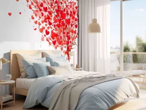 Online Hart gevormde boom design fotobehang Babykamer | Bloemen