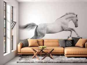 New Hengst op het Zand fotobehang Dieren