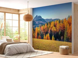 Discount Herfst in de Italiaanse Alpen fotobehang Bloemen