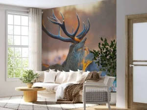 Discount Hert met Wazige achtergrond fotobehang Dieren