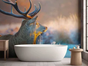 Discount Hert met Wazige achtergrond fotobehang Dieren