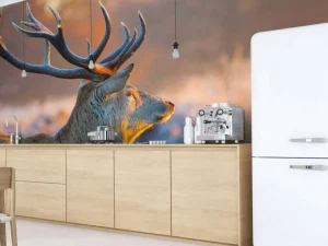 Discount Hert met Wazige achtergrond fotobehang Dieren