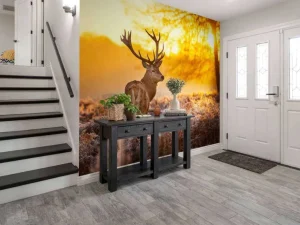 Sale Hert met Zonsondergang fotobehang Dieren