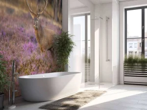 New Hert op de Veluwe fotobehang Dieren | Bloemen