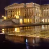 Online Het Capitool in de avond fotobehang Architectuur