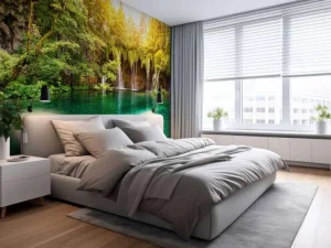 New Het Europese paradijs fotobehang Bloemen