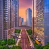 Hot Het financieel district van Tokyo fotobehang Architectuur