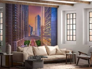 Hot Het financieel district van Tokyo fotobehang Architectuur