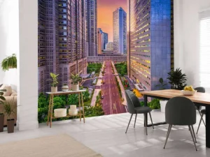 Hot Het financieel district van Tokyo fotobehang Architectuur
