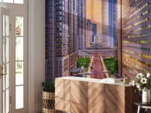 Hot Het financieel district van Tokyo fotobehang Architectuur