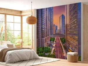 Hot Het financieel district van Tokyo fotobehang Architectuur