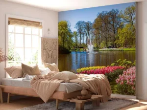 Clearance Het Keukenhof park met tulpen fotobehang Steden | Architectuur