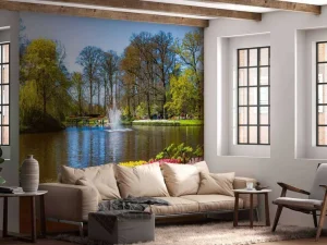 Clearance Het Keukenhof park met tulpen fotobehang Steden | Architectuur