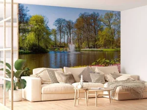Clearance Het Keukenhof park met tulpen fotobehang Steden | Architectuur
