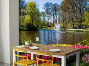 Clearance Het Keukenhof park met tulpen fotobehang Steden | Architectuur