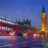 Discount Het Londens verkeer in de avond fotobehang Transport | Architectuur