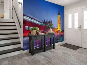 Discount Het Londens verkeer in de avond fotobehang Transport | Architectuur