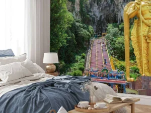 Discount Het Sri Murugan standbeeld in Maleisië fotobehang Architectuur
