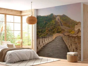 Online Het uitzicht vanaf de Chinese Muur fotobehang Architectuur