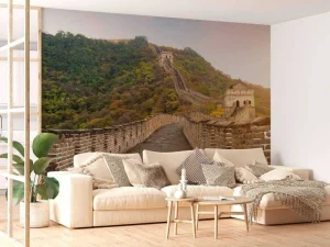 Online Het uitzicht vanaf de Chinese Muur fotobehang Architectuur