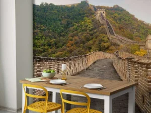 Online Het uitzicht vanaf de Chinese Muur fotobehang Architectuur