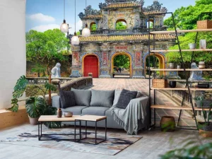 Clearance Hien Nhon Gate in Vietnam fotobehang Architectuur