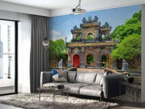 Clearance Hien Nhon Gate in Vietnam fotobehang Architectuur